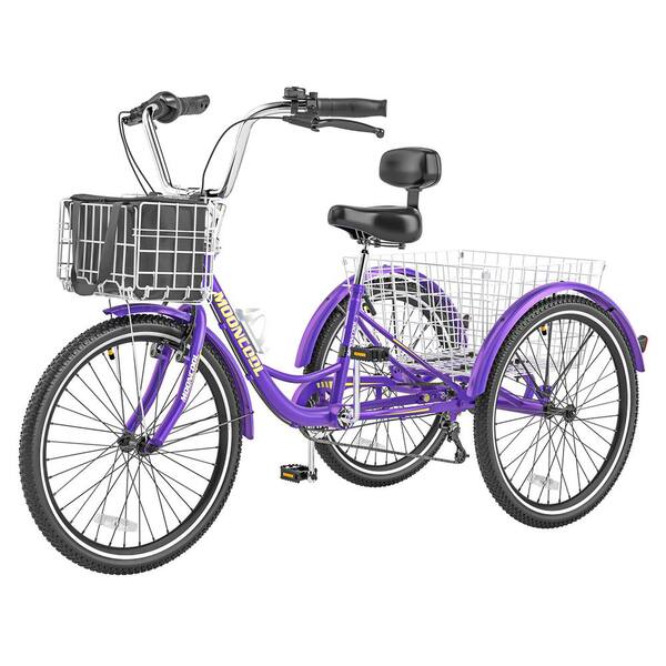 MOONCOOL Adult Trike 7-Speed, 24 in. Tricycle for Adult 3 Wheeled ...