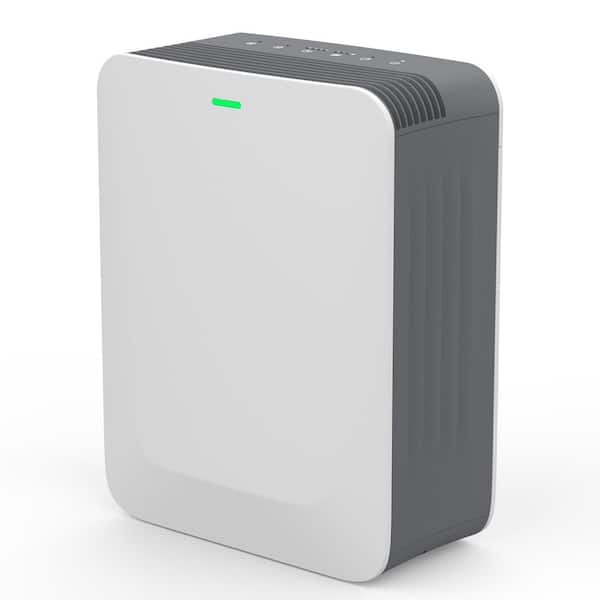 1485 sq. ft.3-Speed HEPA-True Console Air Purifier in Whites,with True HEPA 3-Stage and Remove 99.97% Hair,Dust,Smoke