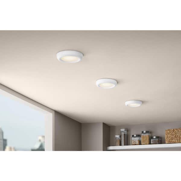 7 in. White Round Integrated Dimmable LED Flush Mount Ceiling Light 4000K Cool White 6 Pack