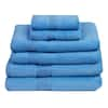 Lintex Signature 6-Piece 100% Cotton Bath Towel Set in Cornflower ...