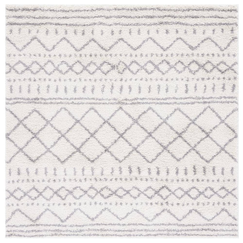 Arizona Shag Ivory/Gray 5 ft. x 5 ft. Geometric Lodge Square Area Rug price history on PriceWatchPro