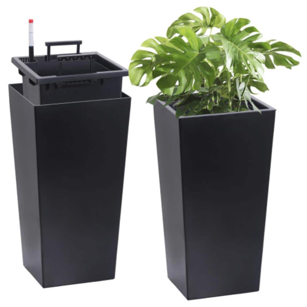2PCS Black Self-Watering Plant Pots 16in with Drainage Holes & Water Level Monitor for Indoor Outdoor price history on PriceWatchPro