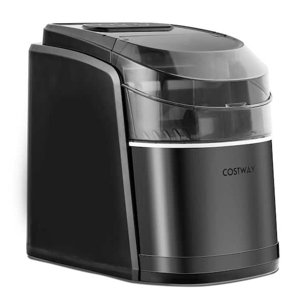 Costway Nugget Ice Maker Countertop 44lbs Per Day w/Ice Scoop and Self-Cleaning, Black