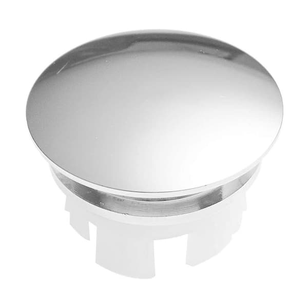 Sink Basin Trim Overflow Cover Brass Insert in Hole Round Caps Chrome 