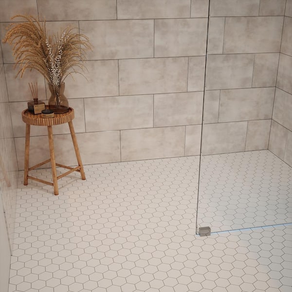 Jeffrey Court Dream Hex White 10.875 in. x 9.5 in. x 8 mm Honed Natural Stone Mosaic Floor and Wall Tile
