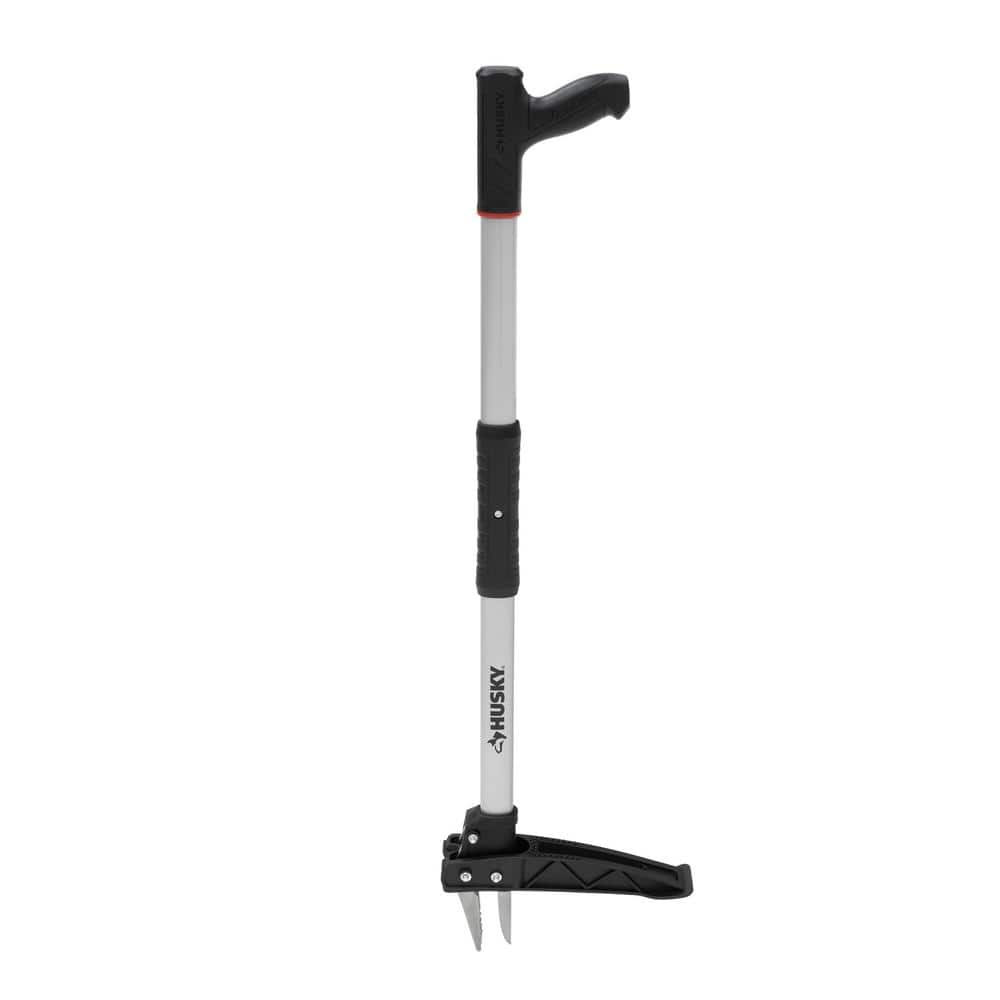 40 in. Stainless Steel Claw Garden Weeder with Slide Release Ejector and Tr
