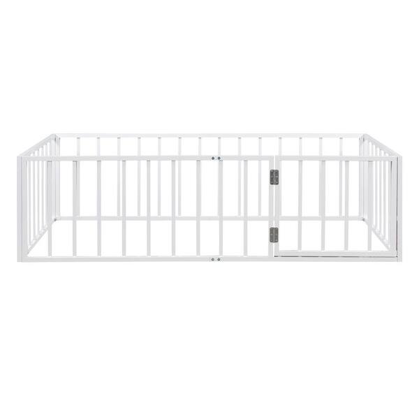 Harper & Bright Designs White Metal Frame Twin Size Floor