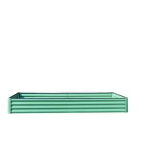 94.49 in. x 47.25 in. x 11.81 in. Galvanized Raised Garden Bed, Outdoor Planter Garden Boxes Steel Planter Box, Green