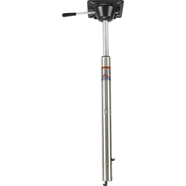 Springfield Marine 1.77 in. Dia. Spring - Lock Power -Rise 25-1/2 in. to 32-1/4 in. Adjustable Stand - Up Pedestal in Stainless Steel