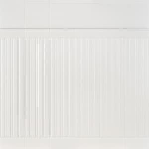 Rai Beadboard White 7.89 in. x 31.62 in. Polished Porcelain Wall Tile (8.61 sq. ft./Case)