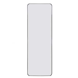 64.96 in. W x 22.05 in. H Modern Rectangle Mirror with Black Aluminum Alloy Frame