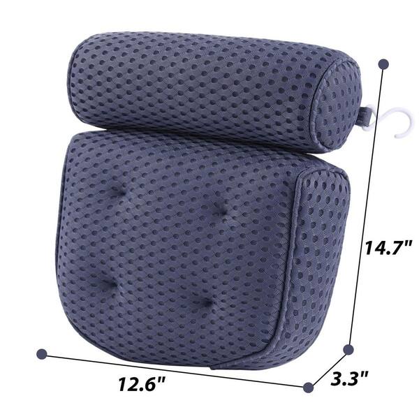Wudkey Blue Bath Pillow Bathtub Pillows for Head and Neck Support