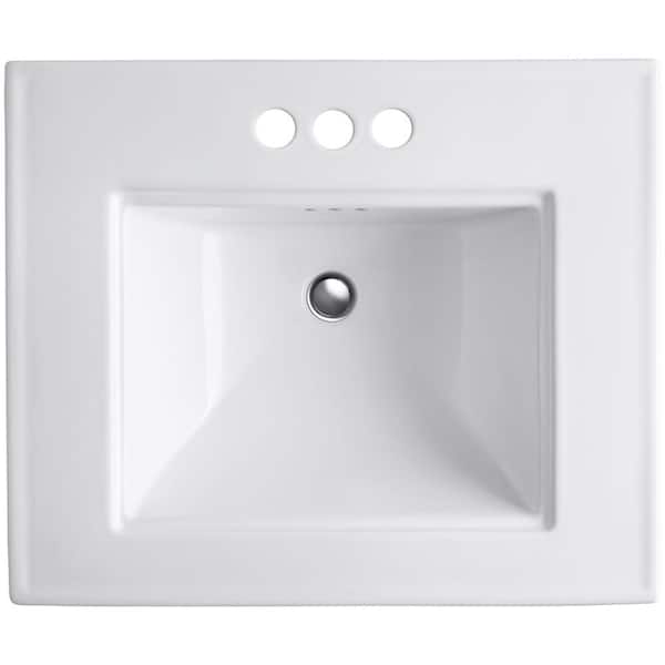 Memoirs Stately Ceramic Pedestal Bathroom Sink Combo in White with Overflow Drain