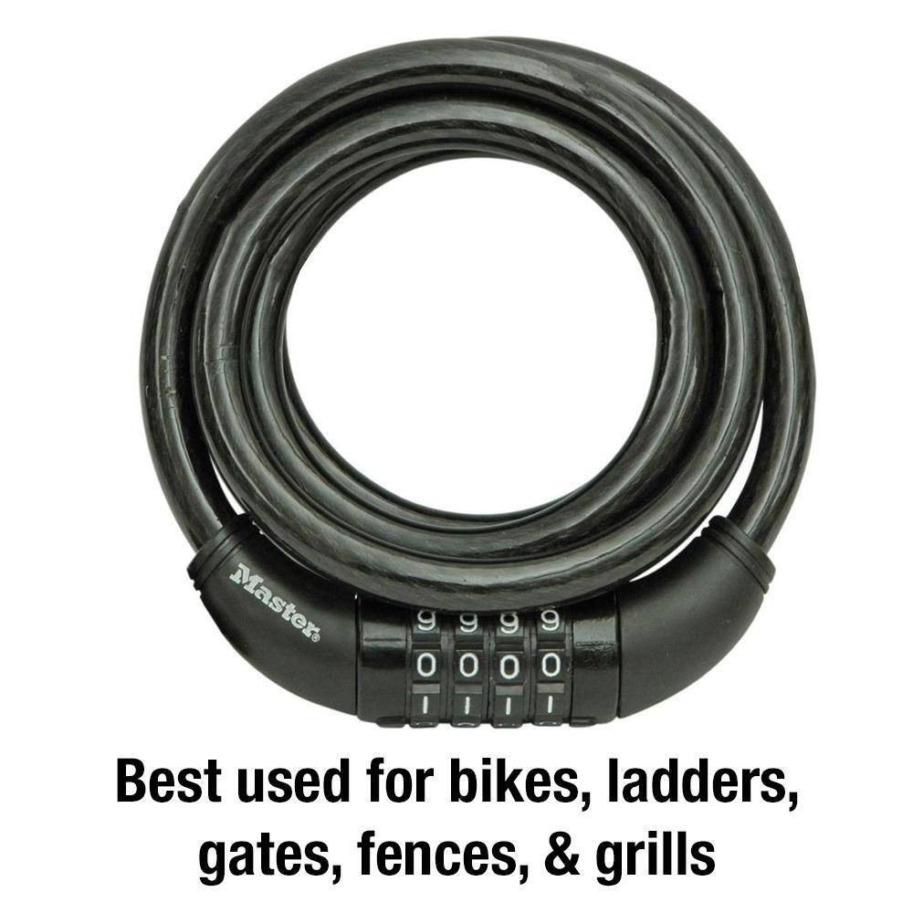Buy Bike Lock Cable with Combination, Resettable, 5 ft. Long Online at