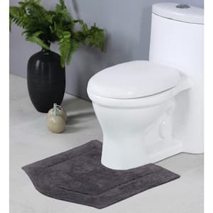 HOME WEAVERS INC Classy Bathmat Gray Cotton 2-Piece Bath Rug Set  BCL2PC1721GY - The Home Depot
