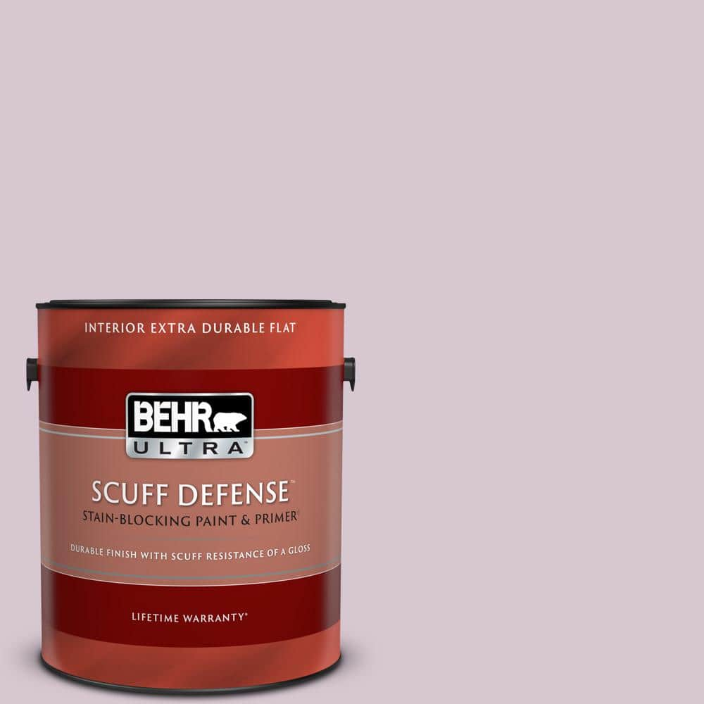 BEHR ULTRA 1 gal. #680E-3 Rosy Lavender Extra Durable Flat Interior Paint &  Primer 172001 - The Home Depot