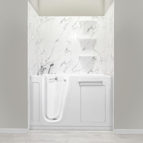 Ella Zen 60 in. x 29.50 in. Left Drain Walk-In Whirlpool Bathtub