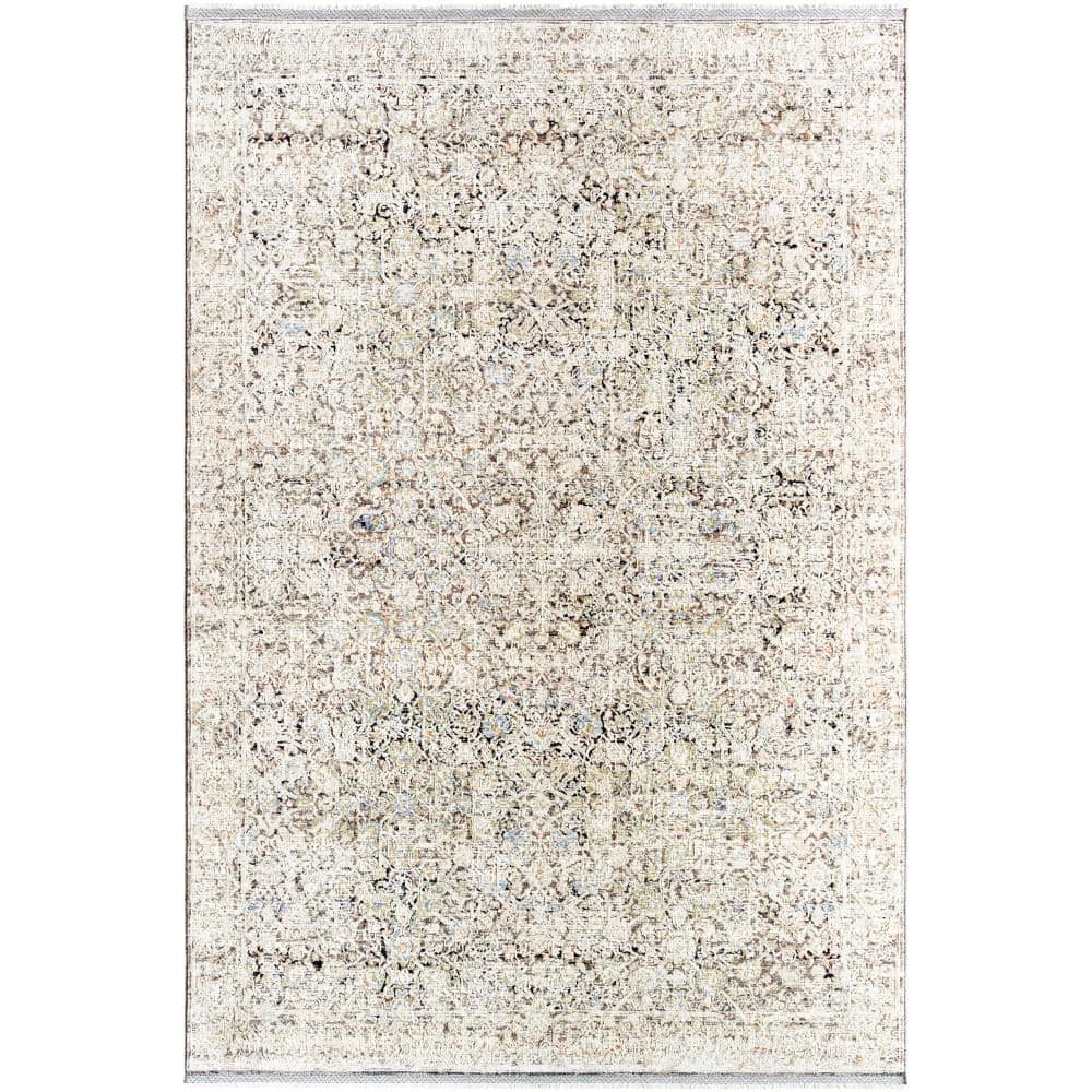 Livabliss Rivaldo Gray/Multi-color Abstract 2 ft. x 4 ft. Indoor Area ...