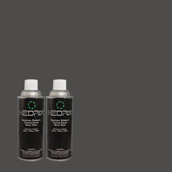 Hedrix 11 oz. Match of PPU14-20 Starless Night Flat Custom Spray Paint (8-Pack)