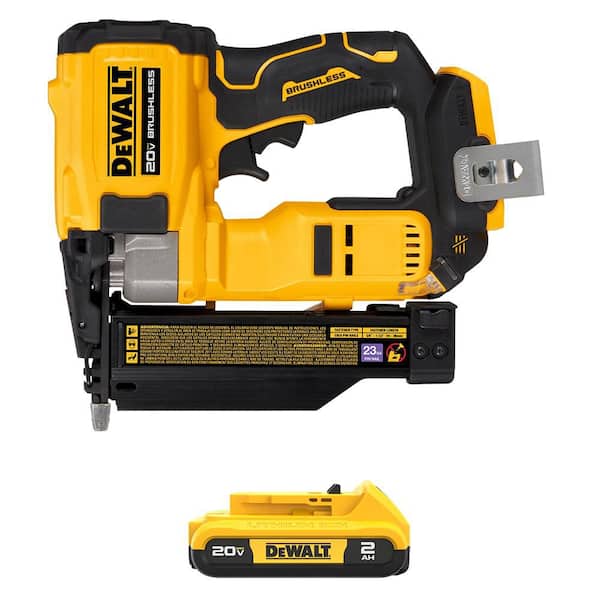 ATOMIC 20-Volt MAX Lithium Ion Cordless 23-Gauge Pin Nailer with 20-Volt MAX Compact Lithium-Ion 2. 0Ah Battery Pack