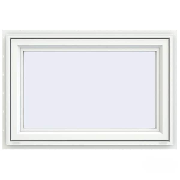 JELD-WEN 47.5 in. x 29.5 in. V-4500 Series White Vinyl Awning Window with Fiberglass Mesh Screen