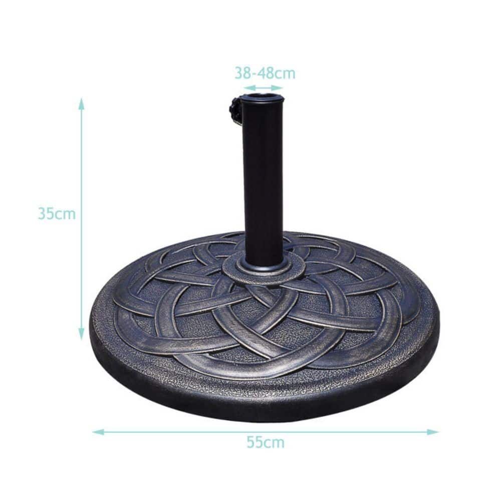 22" Bronze Heavy Duty Round Metal Patio Umbrella Base