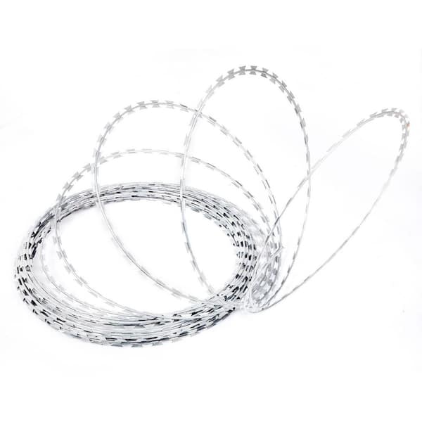 246 ft. Galvanized Steel Barbed Wire Fencing with Non-Rusting Wire Razor, Useful Protection for Garden (5-Rolls)