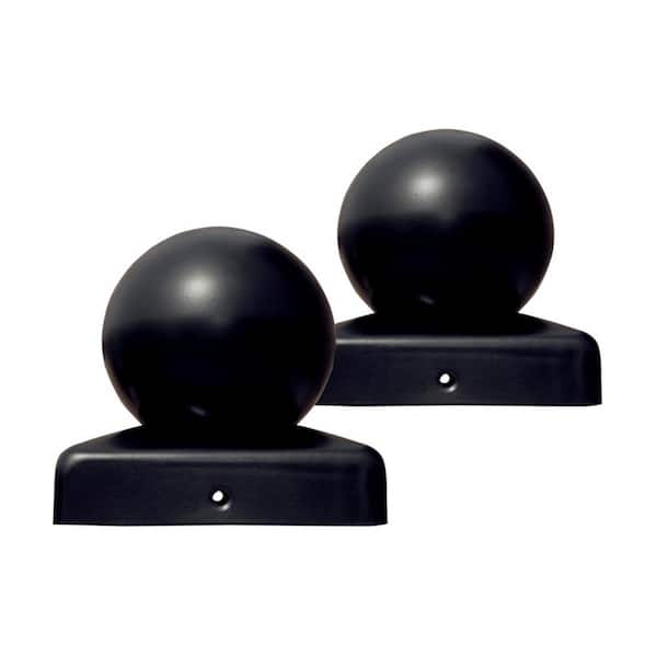 ALEKO Large Cap for Driveway Gate Post-3.5 x 3.5 in. Black-Lot of 2