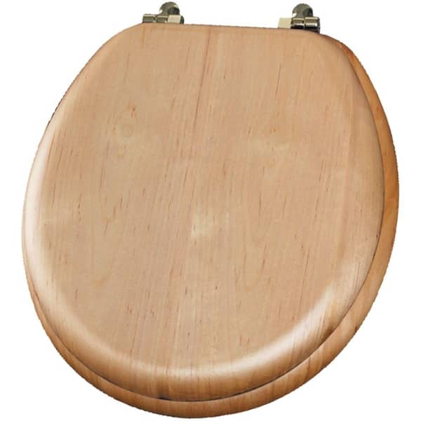 Mayfair Natural Reflections Round Closed Front Toilet Seat in Maple