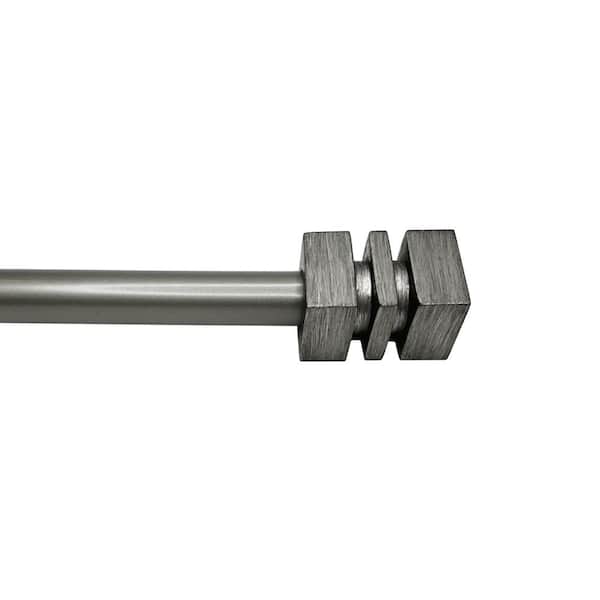Versailles Home Fashions Escencial 36 in. - 72 in. Adjustable Single 1 in. Dia Cleft Rod in Antique Silver