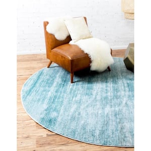 Uptown Collection Madison Avenue Turquoise 8' 0 x 8' 0 Round Rug