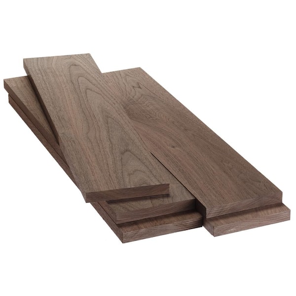 Swaner Hardwood 1 in. x 6 in. x 2 ft. Walnut S4S Board (5-Pack)