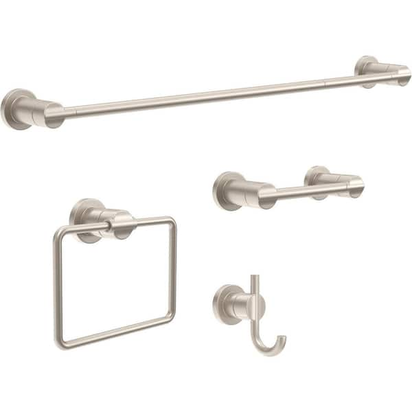 Delta Becker SpotShield Brushed Nickel Wall Mount Euro Toilet Paper Holder | BCK50-DN