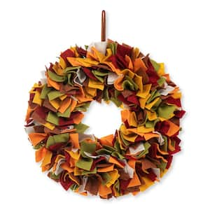 19 .25 in. D Fall Multi Color Felt Artificial Christmas Wreath