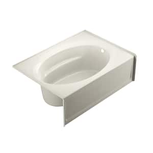 PROJECTA 60 in. x 42 in. Acrylic Right Drain Oval in Rectangle Alcove Bathtub in Oyster