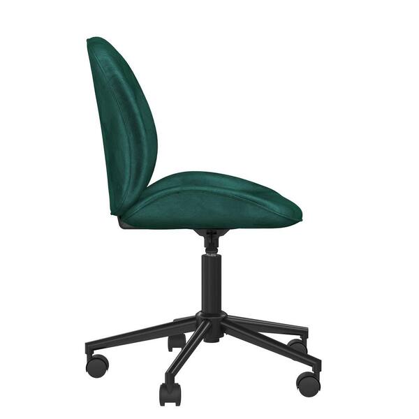 green velvet cosmo upholstered office chair