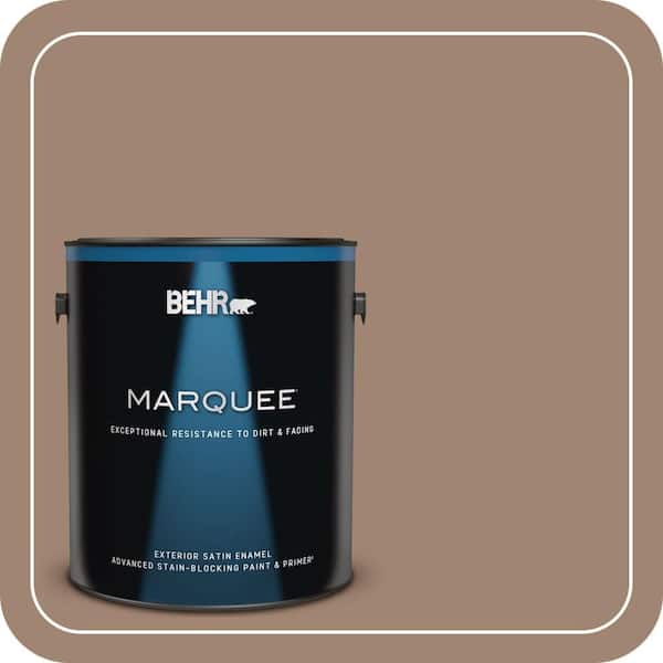 BEHR MARQUEE 1 gal. #ICC-71 Warm Nutmeg Satin Enamel Exterior Paint & Primer
