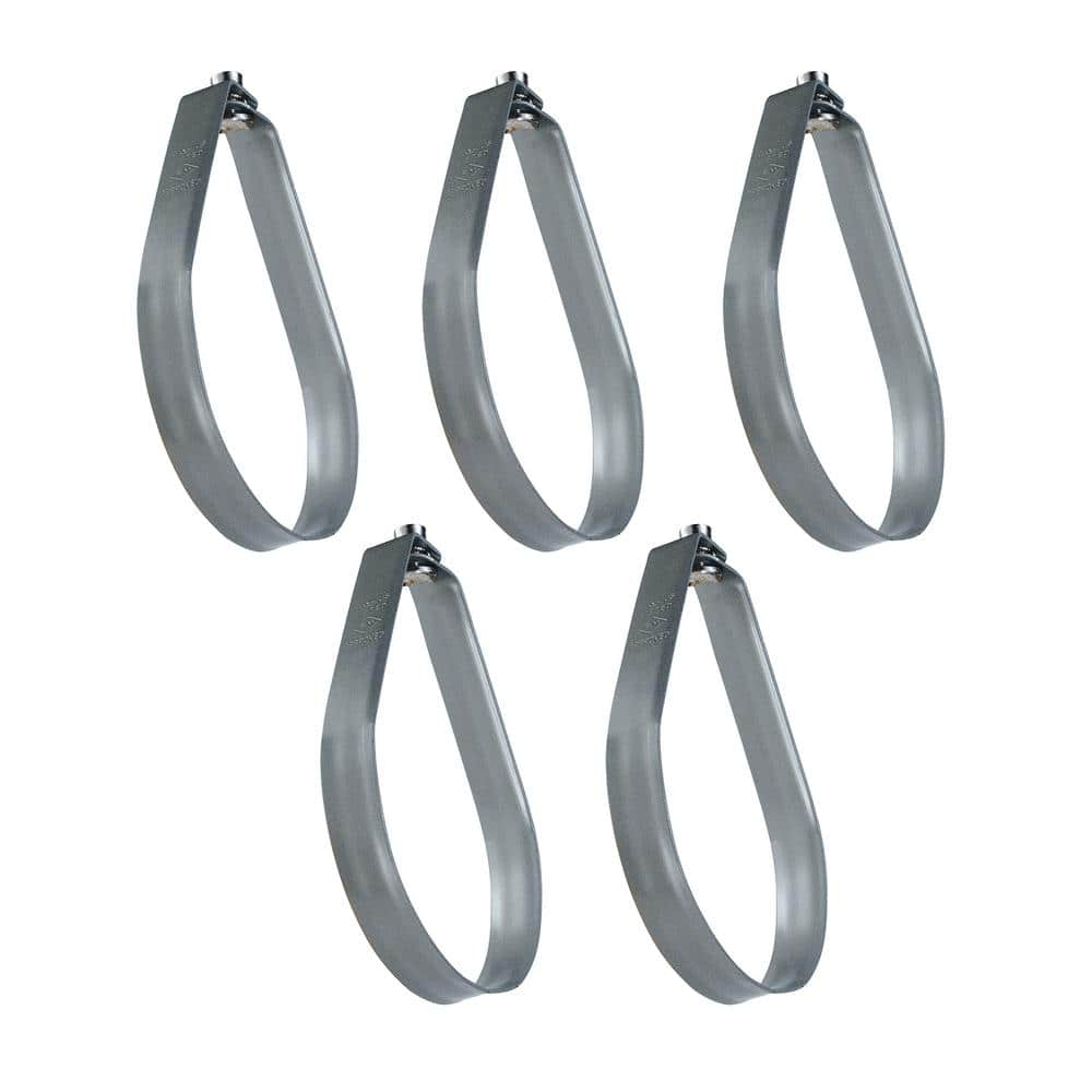 The Plumber's Choice 8 in. Clevis Hanger for Vertical Pipe Support in Standard Galvanized Steel (5-Pack)