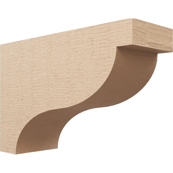 Ekena Millwork Classic Series 3 11 in. x 33 in. x 22 in. Garner Rough Cedar Woodgrain Timberthane Polyurethane Corbel in Primed Tan
