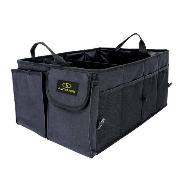 AUTO JOE Collapsible Auto Storage Organizer with Anchor Straps and Toggle  Fasteners for Hold Security ATJ-CTSO-BLK - The Home Depot