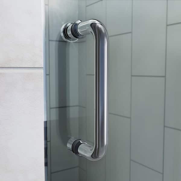 Flex 32 in. to 36 in. x 72 in. Framed Pivot Shower Door in Brushed Nickel