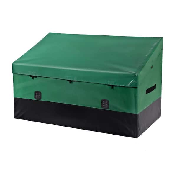 150 Gal. Outdoor Waterproof PE Tarpaulin Patio Deck Box in Green