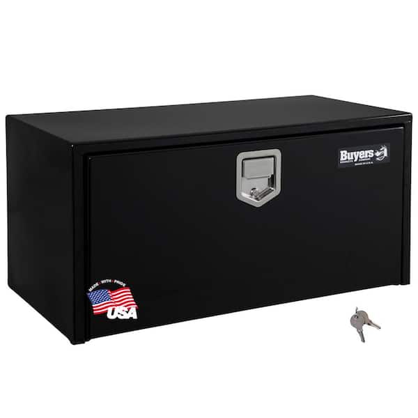 BUYERS PRODUCTS 14 in. x 16 in. x 30 in. Gloss Black Steel Underbody Truck Tool Box
