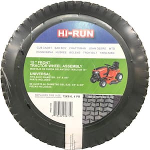 Universal LandG Tire Assembly with Kits, 15X6-6 SU12 Turf II (3/4 in and 5/8 in)