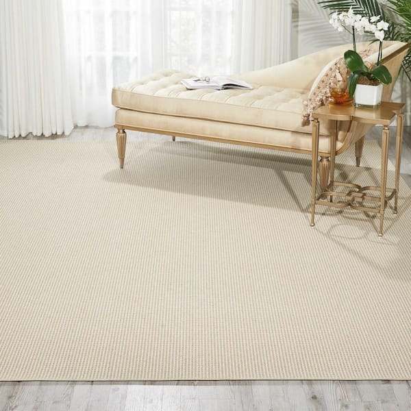 Shenadoah Stripe Plains/Ivory Custom Area Rug with Pad