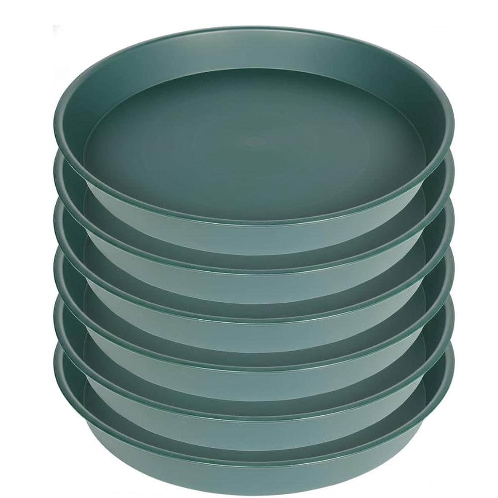 "12"" Round Heavy Duty Green Plastic Plant Tray - 6 Pack (Bird Bath Bowl)" price history on PriceWatchPro