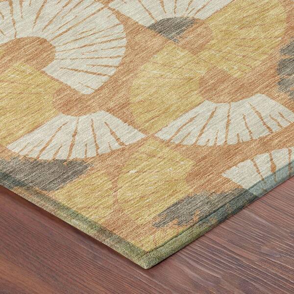 Chantille Machine Washable Indoor/Outdoor Abstract ACN2462 Copper 2 ft. x 3 ft. Accent Rug