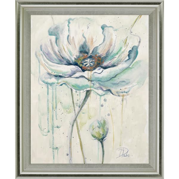 Classy Art 28 in. x 34 in. "Fresh Poppies Il" By Patricia Pinto Framed Print Wall Art
