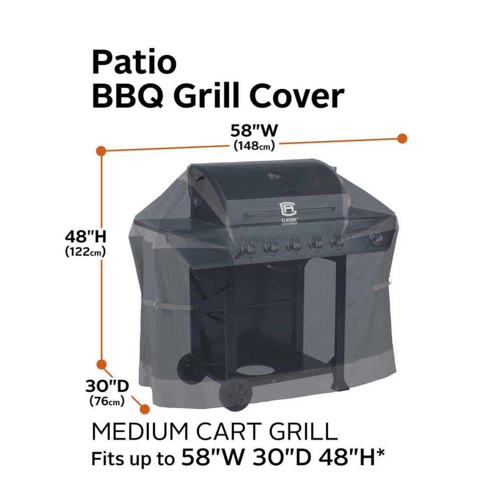 StormPro 58 Inch Black Waterproof BBQ Grill Cover