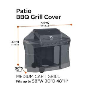 Storm Pro 58 in. W x 30 in. D x 48 in. H BBQ Grill Cover in Dark Grey